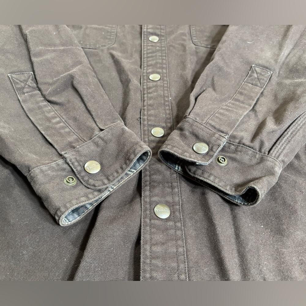 Carhartt Flannel Lined Canvas Shirt Jac (S296) - Picture 9 of 14